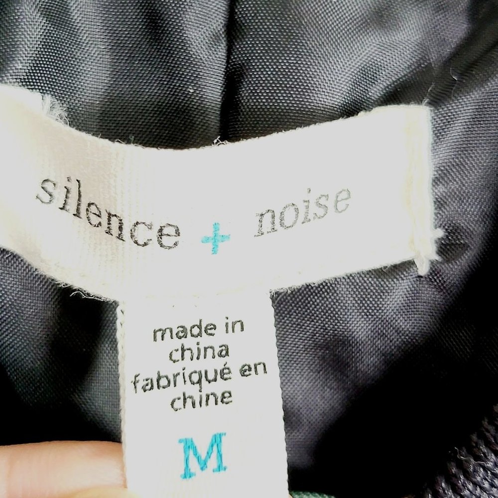 ANTHRO x SILENCE + NOISE Rita Camouflage Lightweight Bomber Jacket MEDIUM Satin - Picture 5 of 13
